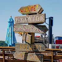 Keokuk Yacht Club dock signs